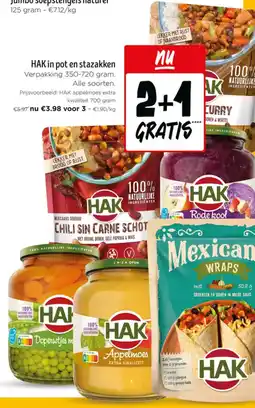 Jumbo HAK in pot en stazakken aanbieding
