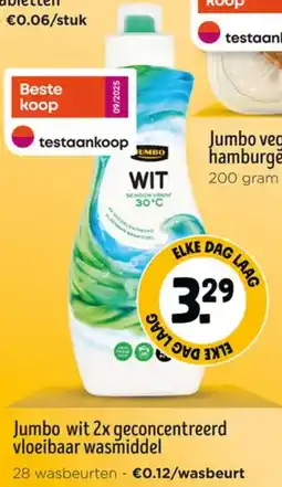 Jumbo Jumbo wit 2x geconcentreerd vloeibaar wasmiddel aanbieding
