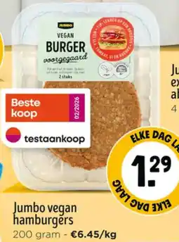 Jumbo Jumbo vegan hamburgers aanbieding