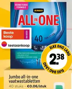 Jumbo Jumbo all-in-one vaatwastabletten aanbieding