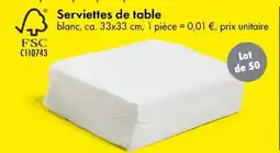 TEDi Serviettes de table aanbieding