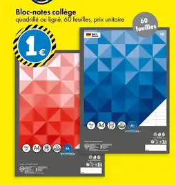 TEDi Bloc-notes collège aanbieding
