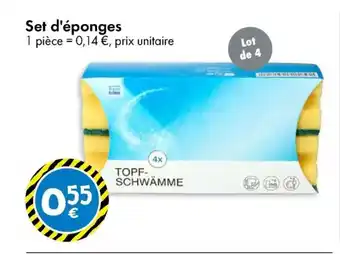 TEDi Set d'éponges aanbieding