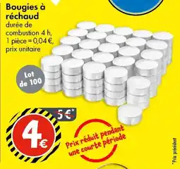 TEDi Bougies à réchaud aanbieding