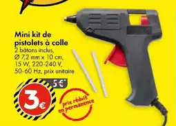 TEDi Mini kit de pistolets à colle aanbieding