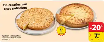 Carrefour Market Rijsttaart en nougatine aanbieding