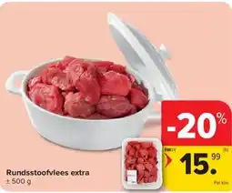 Carrefour Market Rundsstoofvlees extra aanbieding