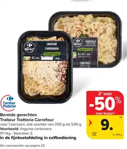 Carrefour Market Bereide gerechten traiteur trattoria carrefour aanbieding