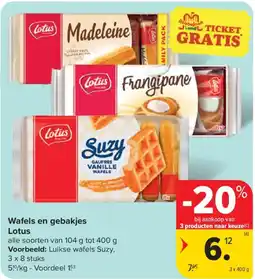 Carrefour Market Wafels en gebakjes lotus aanbieding