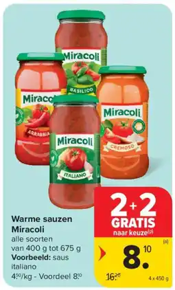 Carrefour Market Warme sauzen miracoli aanbieding