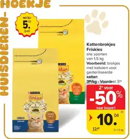 Carrefour Market Kattenbrokjes friskies aanbieding