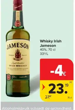 Carrefour Market Whisky irish jameson aanbieding