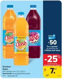 Carrefour Market Dranken oasis aanbieding