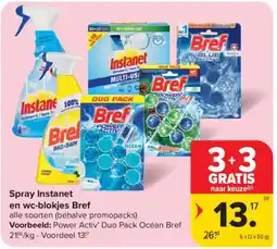 Carrefour Market Spray instanet en wc blokjes bref aanbieding
