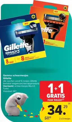 Carrefour Market Gamma scheermesjes gillette aanbieding