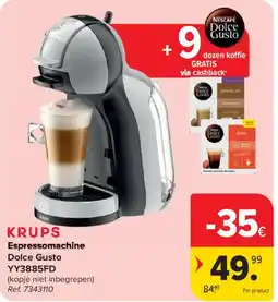 Carrefour Market Krups espressomachine aanbieding