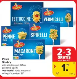 Carrefour Market Pasta soubry aanbieding