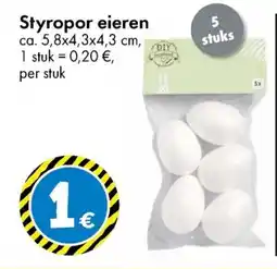 TEDi Styropor eieren aanbieding