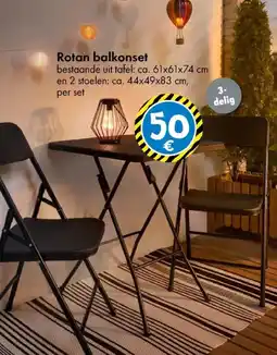 TEDi Rotan Balkonset aanbieding