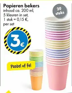 TEDi Papieren Bekers aanbieding