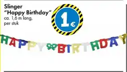 TEDi Slinger Happy Birthday aanbieding