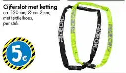 TEDi Cijferslot met ketting aanbieding