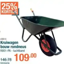 Cevo Kruiwagen Bouw Rondneus aanbieding