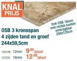 Cevo OSB 3 kronospan 4 Zijden Tand en Groef aanbieding