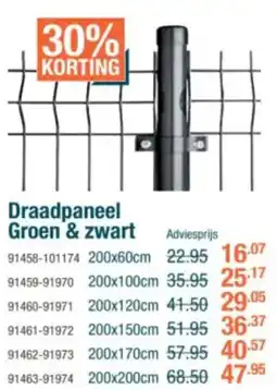 Cevo Draadpaneel groen and zwart aanbieding