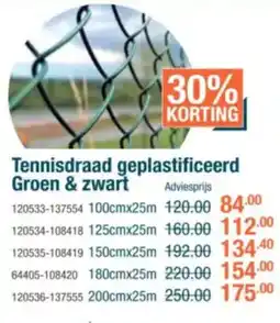 Cevo Tennisdraad geplastificeerd groen and zwart aanbieding