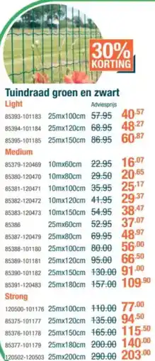 Cevo Tuindraad groen en zwart aanbieding