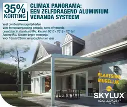 Cevo Climax panorama een zelfdragend aluminium korting veranda systeem aanbieding