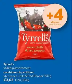 OKay Tyrrells Sweet Chilli & Red Pepper 150 g aanbieding