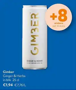 OKay Gimber Ginger & Herbs in blik 25 cl aanbieding