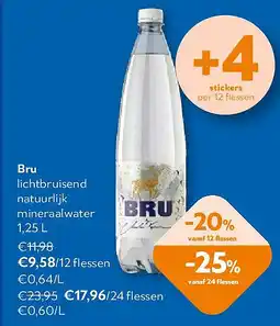 OKay Bru lichtbruisend natuurlijk mineraalwater 1,25 L aanbieding
