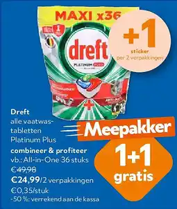 OKay Dreft All-in-One 36 stuks aanbieding