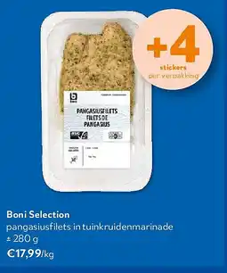 OKay Boni Selection pangasiusfilets in tuinkruidenmarinade ± 280 g aanbieding
