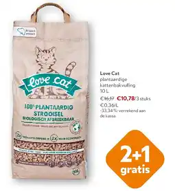 OKay Love Cat plantaardige kattenbakvulling 10 L aanbieding
