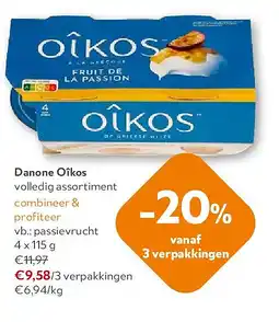 OKay Danone Oîkos passievrucht 4 x 115 g aanbieding
