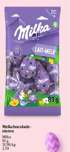 Delhaize Milka Melkchocolade Eieren aanbieding