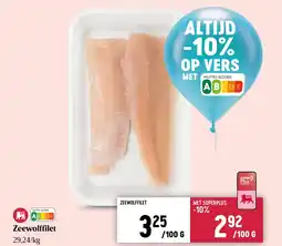 Delhaize Zeewolffilet aanbieding