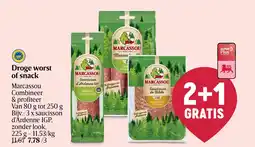 Delhaize Marcassou Droge worst of snack aanbieding