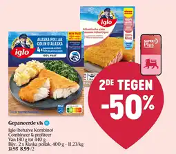 Delhaize Iglo Gepaneerde Vis aanbieding