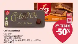 Delhaize Côte d'Or Chocoladetablet aanbieding