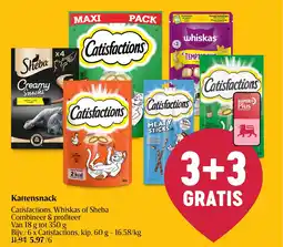 Delhaize Catisfactions Kattensnack aanbieding