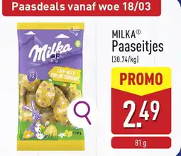 ALDI Milka Paaseitjes aanbieding