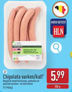ALDI Chipolata varken/kalf aanbieding