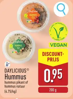 ALDI Daylicious hummus aanbieding