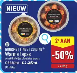 ALDI Gourmet finest cuisine warme tapas aanbieding