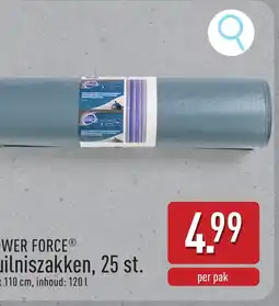 ALDI Power force vuilniszakken aanbieding